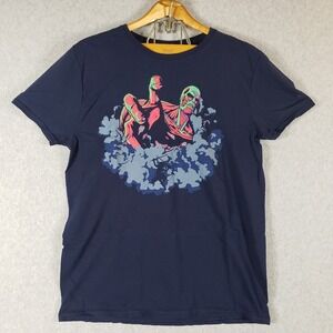 Attack on Titan Season 2 Shirt Mens Large Loot Crate Exclusive‎ Blue Anime Tee L